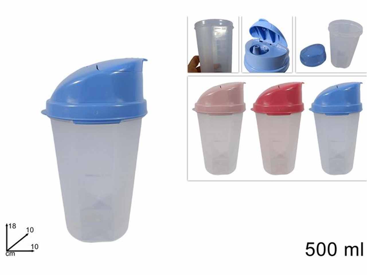 BOTTIGLIA IN PLASTICA GRADUATA CON TAP