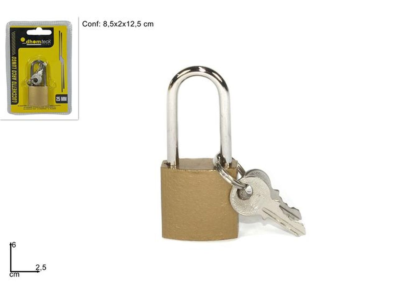 LUCCHETTO 25MM ARCO LUNGO DEV22007311