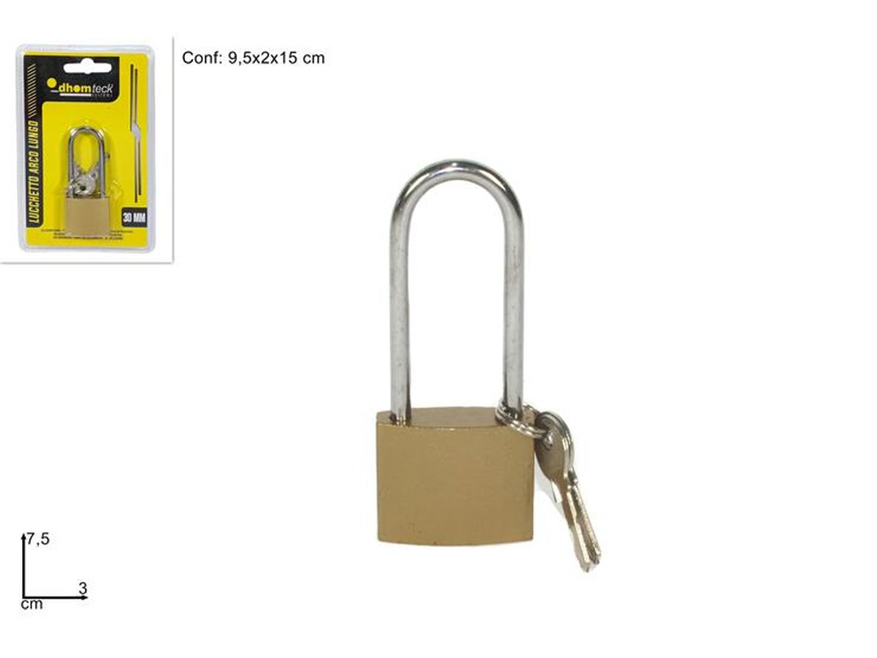 LUCCHETTO 30MM ARCO LUNGO DEV22007301