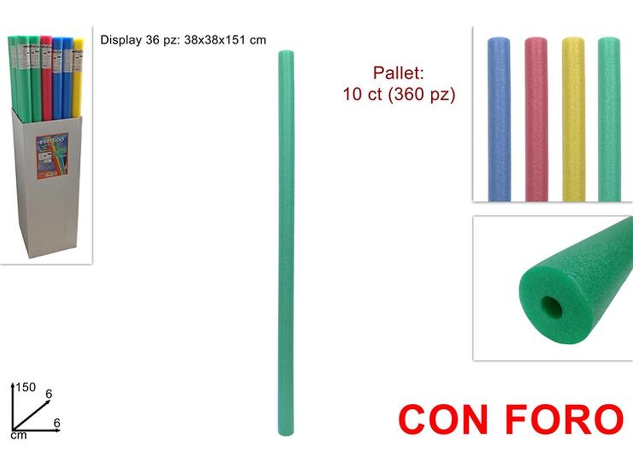 TUBO IN SPUGNA PER PISCINA 4ASS. DSU22002551