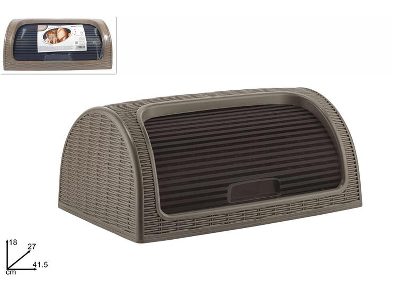 PORTAPANE PLASTICA EFF.RATTAN MARRONE DEV21008071