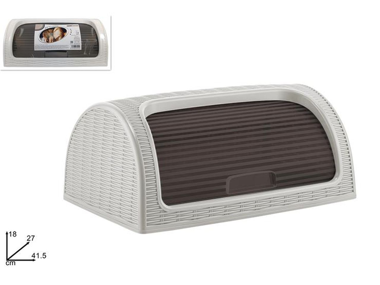 PORTAPANE PLASTICA EFF.RATTAN BIANCO DEV21008061