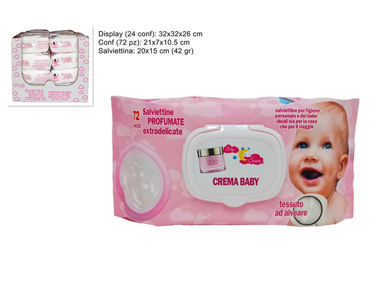 SALVIETTINE 72PZ 42 GR CREMA SALVIETTINE 72PZ 42 GR CREMA
