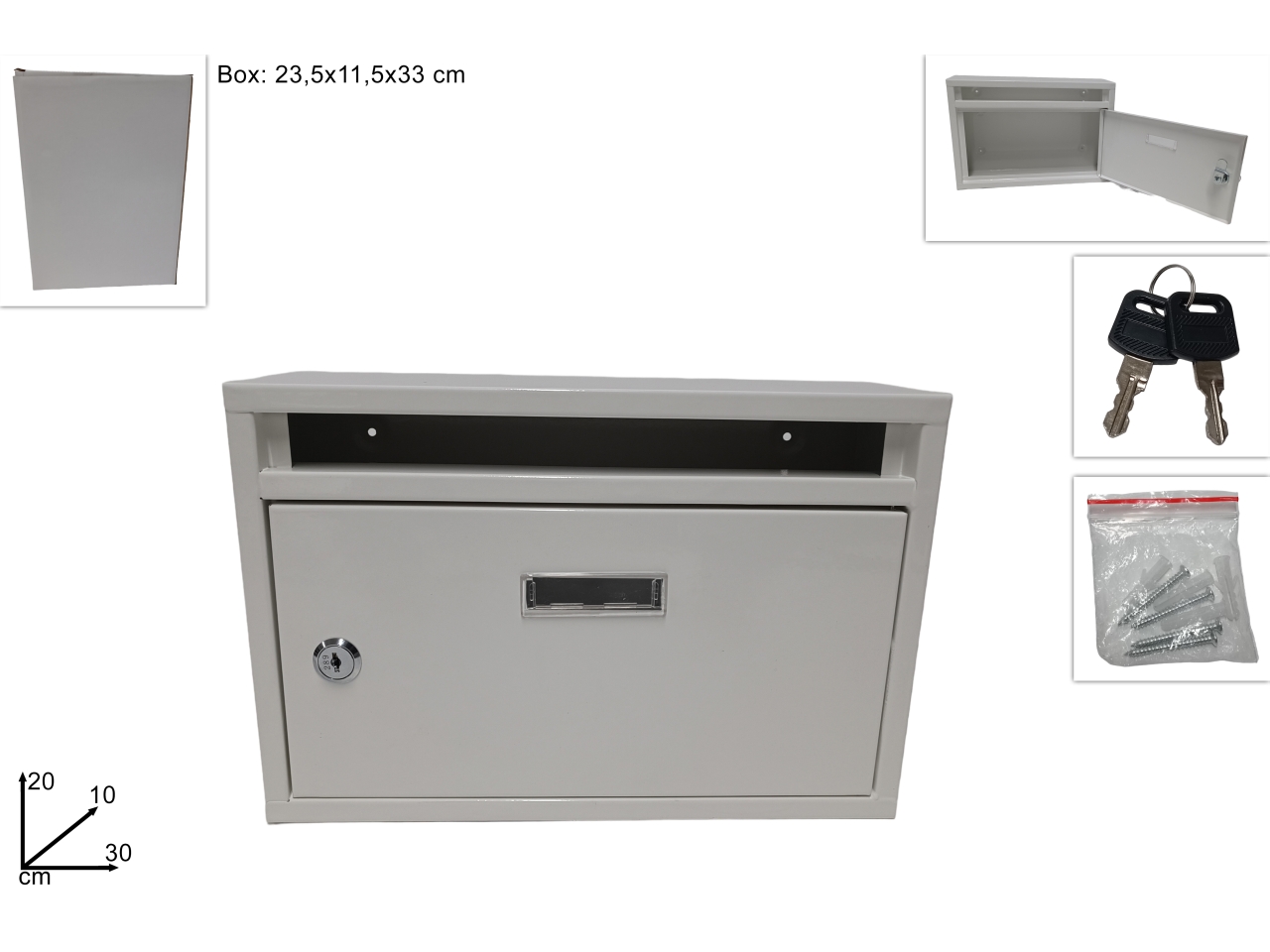 CASSETTA PER POSTA 30X20X10CM BIANCO DEV23007331