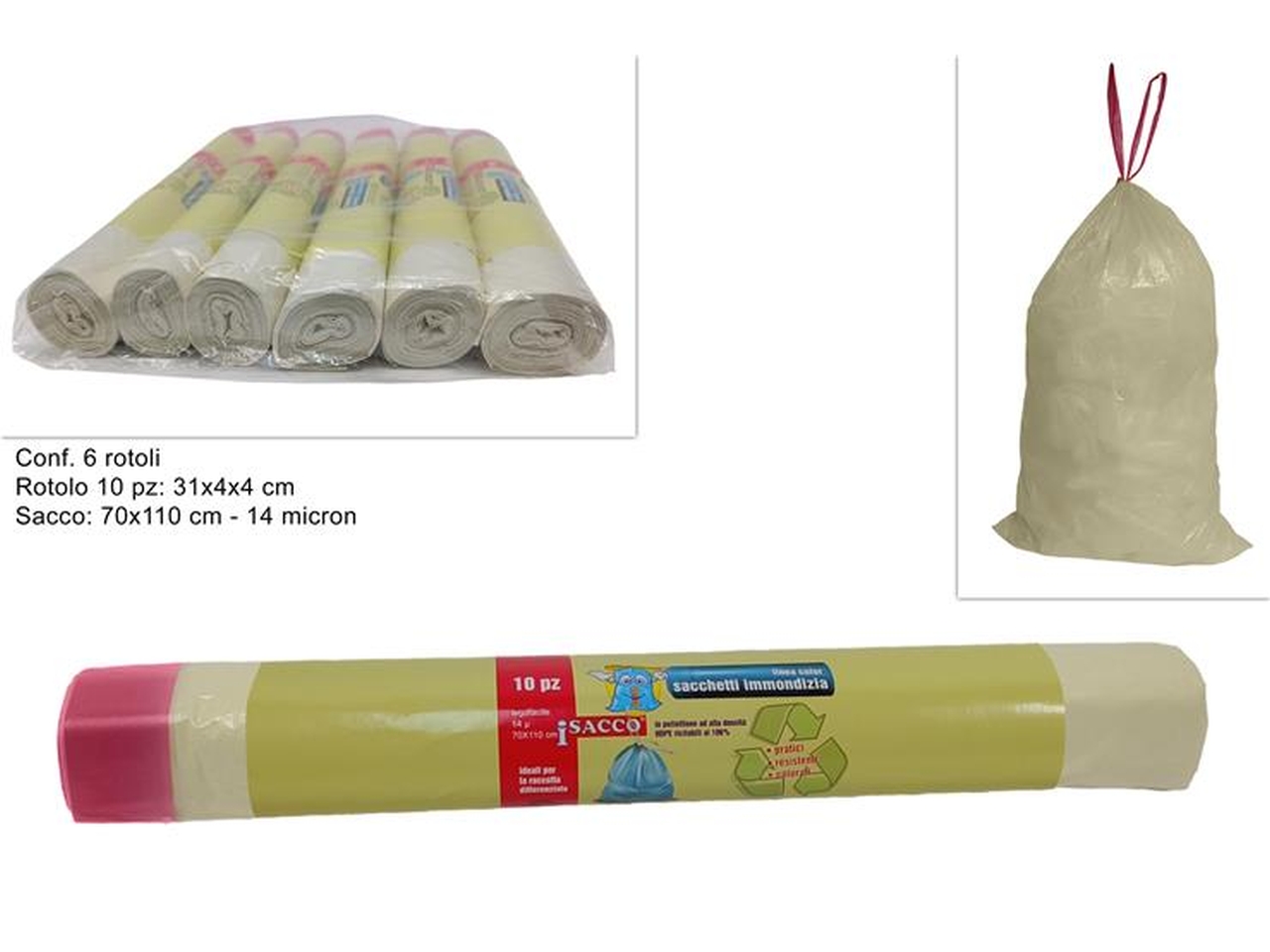 SACCHI RIFIUTI 70X110 BEIGE DEV23018312 SACCHI RIFIUTI 70X110 BEIGE DEV23018312