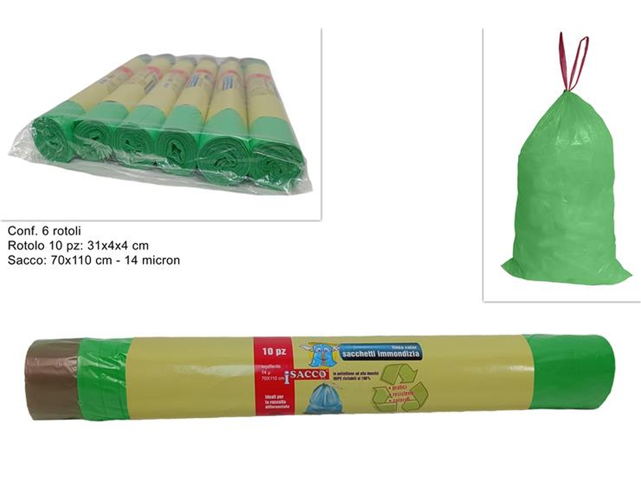 SACCHI RIFIUTI 70X110 VERDE DEV23018291 SACCHI RIFIUTI 70X110 VERDE DEV23018291