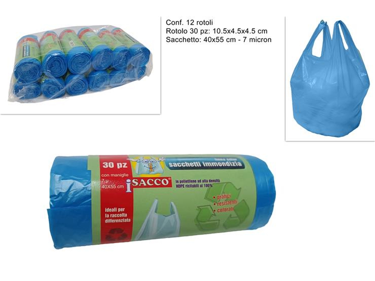 SACCHETTI 30PZ 40X55 BLU DEV23018171