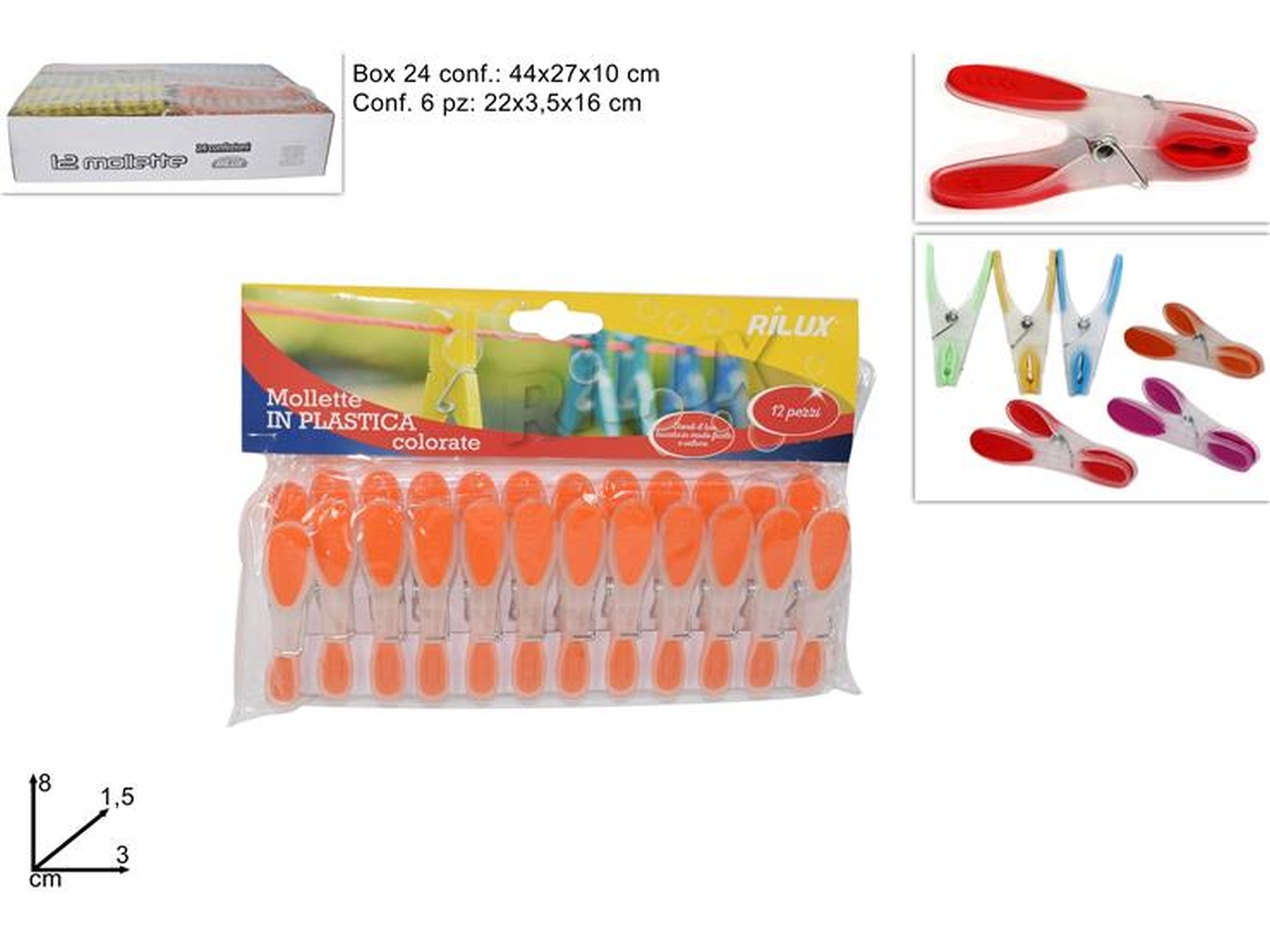 MOLLETTE 12PZ COLORATE DEV17011231