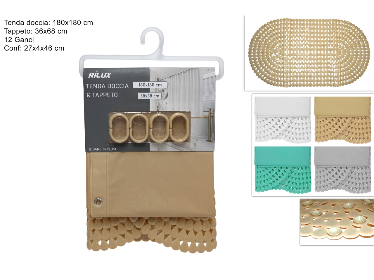 TENDA DOCCIA+TAPPETO 68X38 DEV20004141