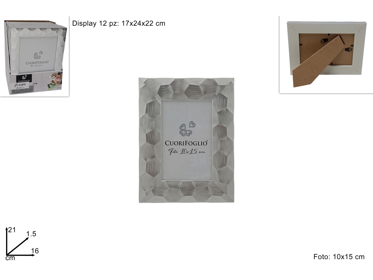 CORNICE LEGNO SILVER 10X15 DEV23003771 CORNICE LEGNO SILVER 10X15 DEV23003771