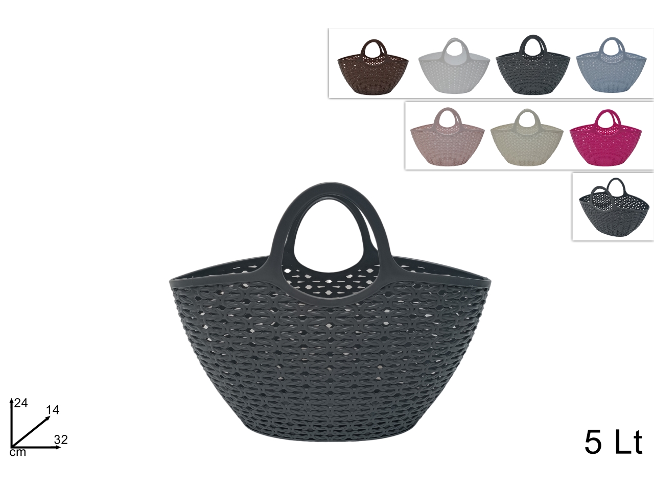 BORSETTA IN PLASTICA 5LT COLORI ASS BORSETTA IN PLASTICA 5LT COLORI ASS