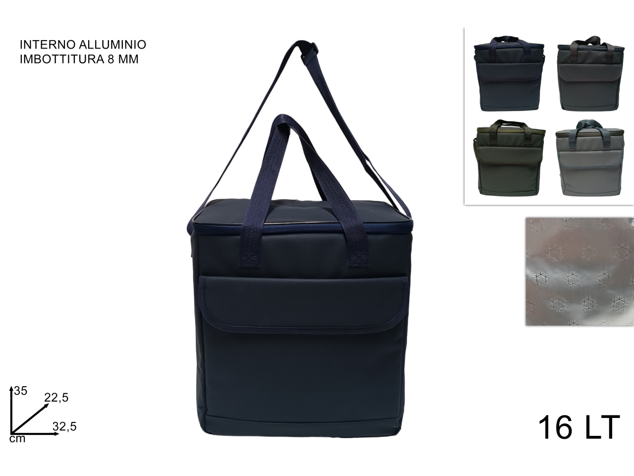 BORSA FRIGO 16LT C/TASCA 4 COL.ASS BORSA FRIGO 16LT C/TASCA 4 COL.ASS