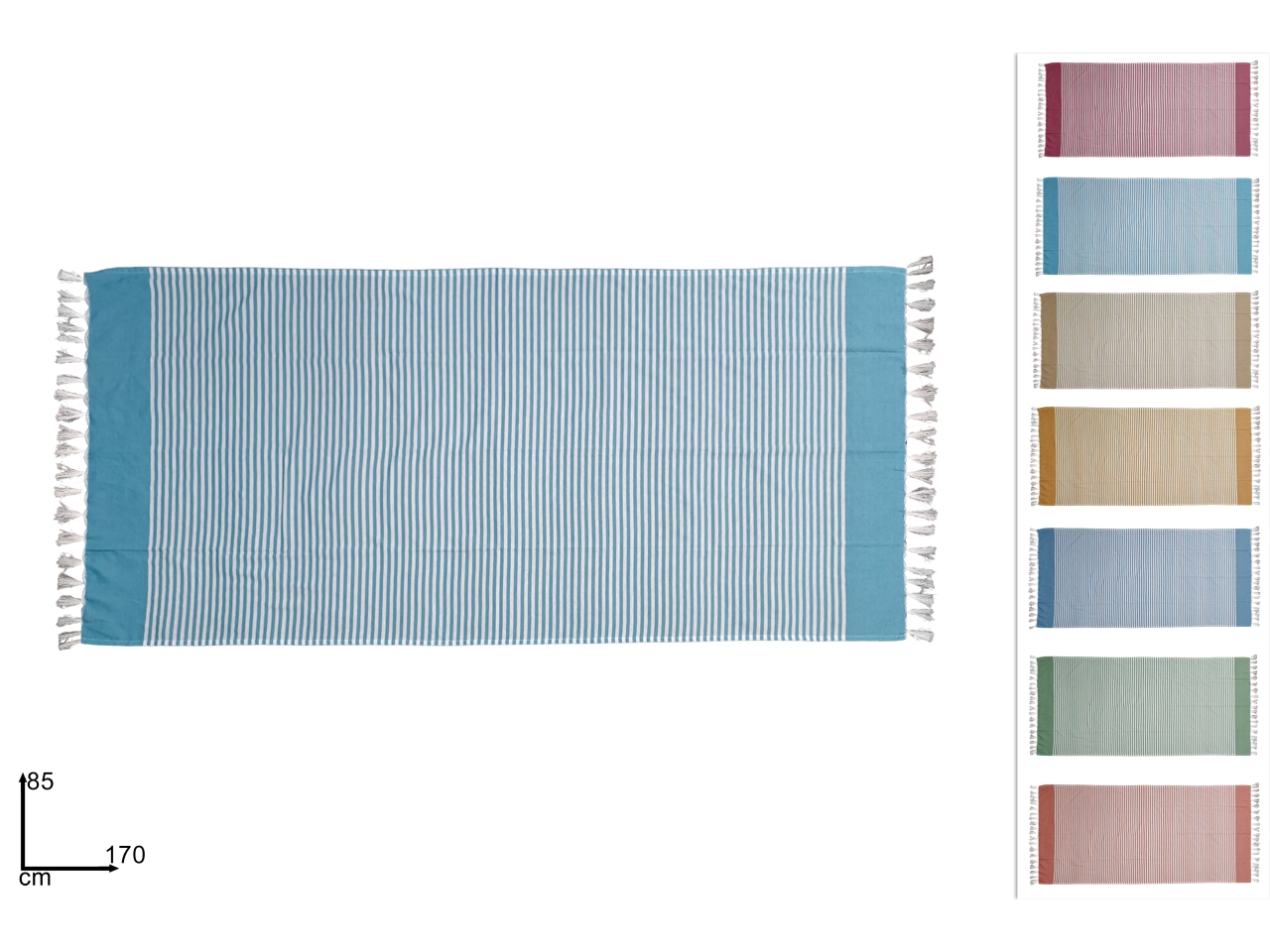 TELO MARE COTONE 85X170CM COLORI ASS