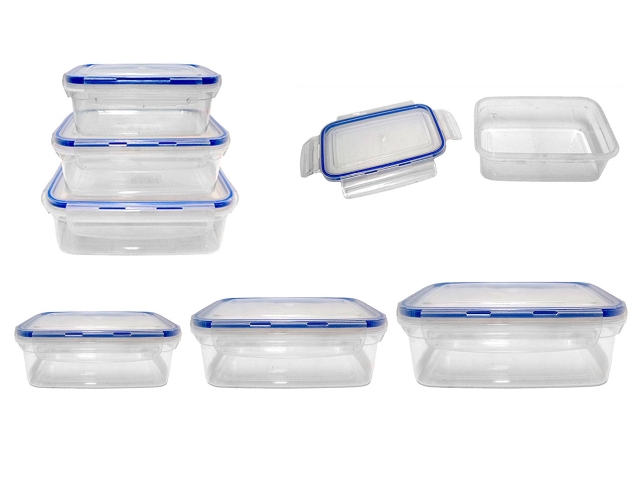 CONTENITORI CON CHIUSURA ERMETICA 3 PZ CONTENITORI CON CHIUSURA ERMETICA 3 PZ