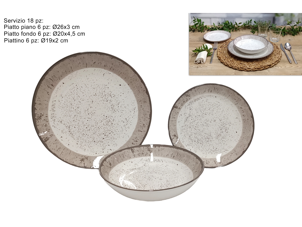 SERVIZIO PIATTI 18PZ TORTO. DEV23024221 SERVIZIO PIATTI 18PZ TORTO. DEV23024221