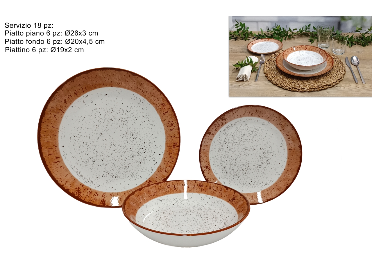 SERVIZIO PIATTI 18PZ MARRO. DEV23024241