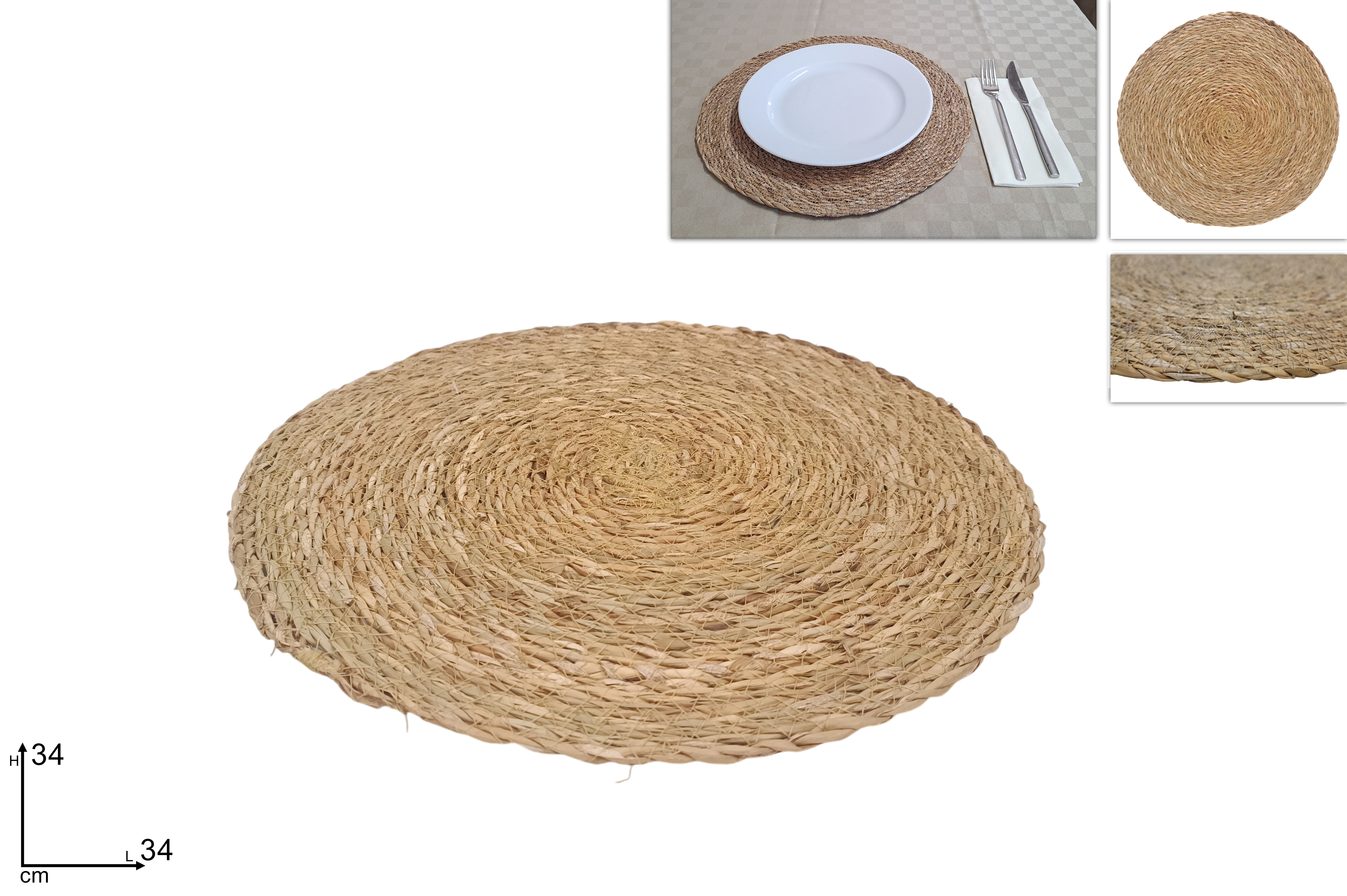 TOVAGLIETTA CORDA TONDA 34CM NATURALE DEV24001661 TOVAGLIETTA CORDA TONDA 34CM NATURALE DEV24001661