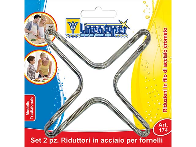 RIDUTTORE IN ACCIAIO SET DA 2PZ 174