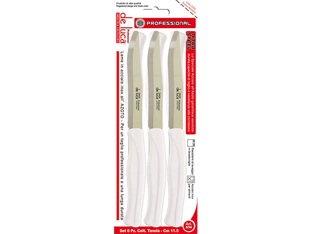 COLTELLI 6pz BIANCHI 634-B