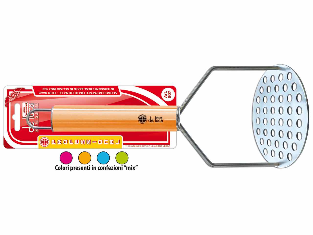 SCHIACCIAPATATE INOX TRADIZIONALE 507