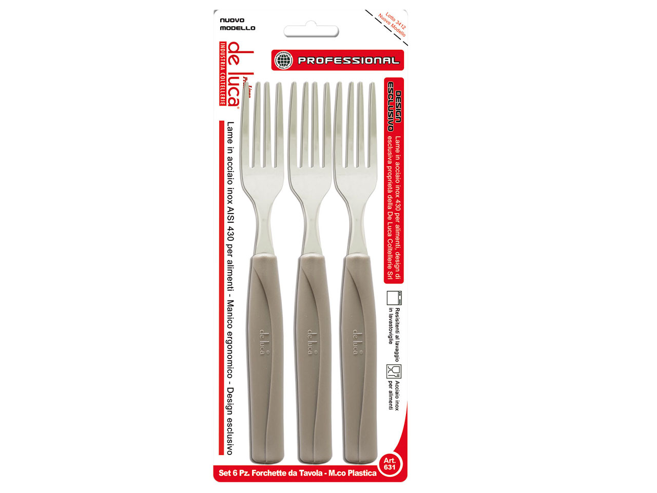 FORCHETTE DA TAVOLA TORTORA 6 PZ 631-T