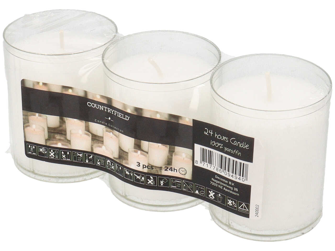 CANDELA IN BICCHIERE PLASTICA 3X24 761095 CANDELA IN BICCHIERE PLASTICA 3X24 761095