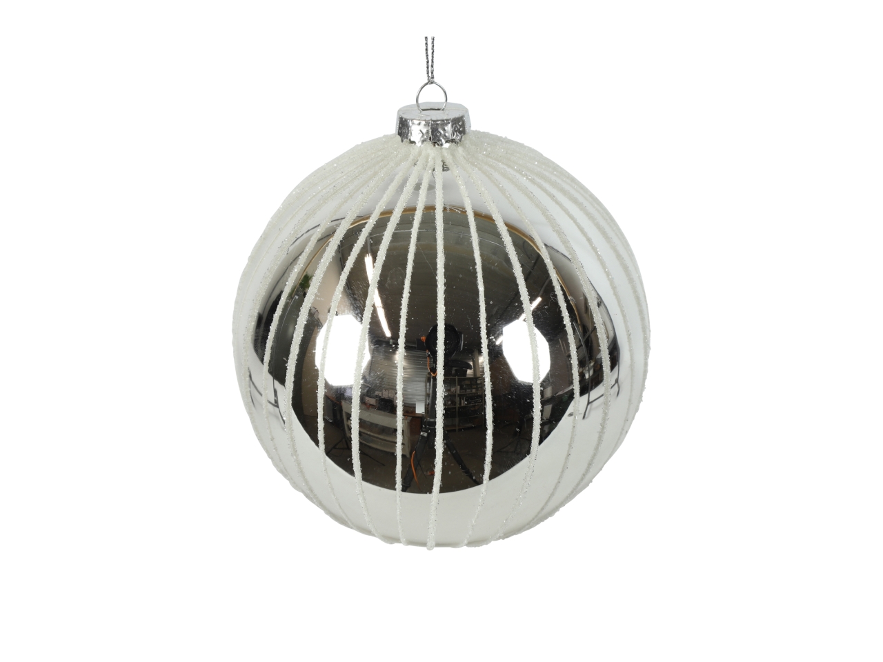PALLA 12CM ARGENTO/BIANCO 811521