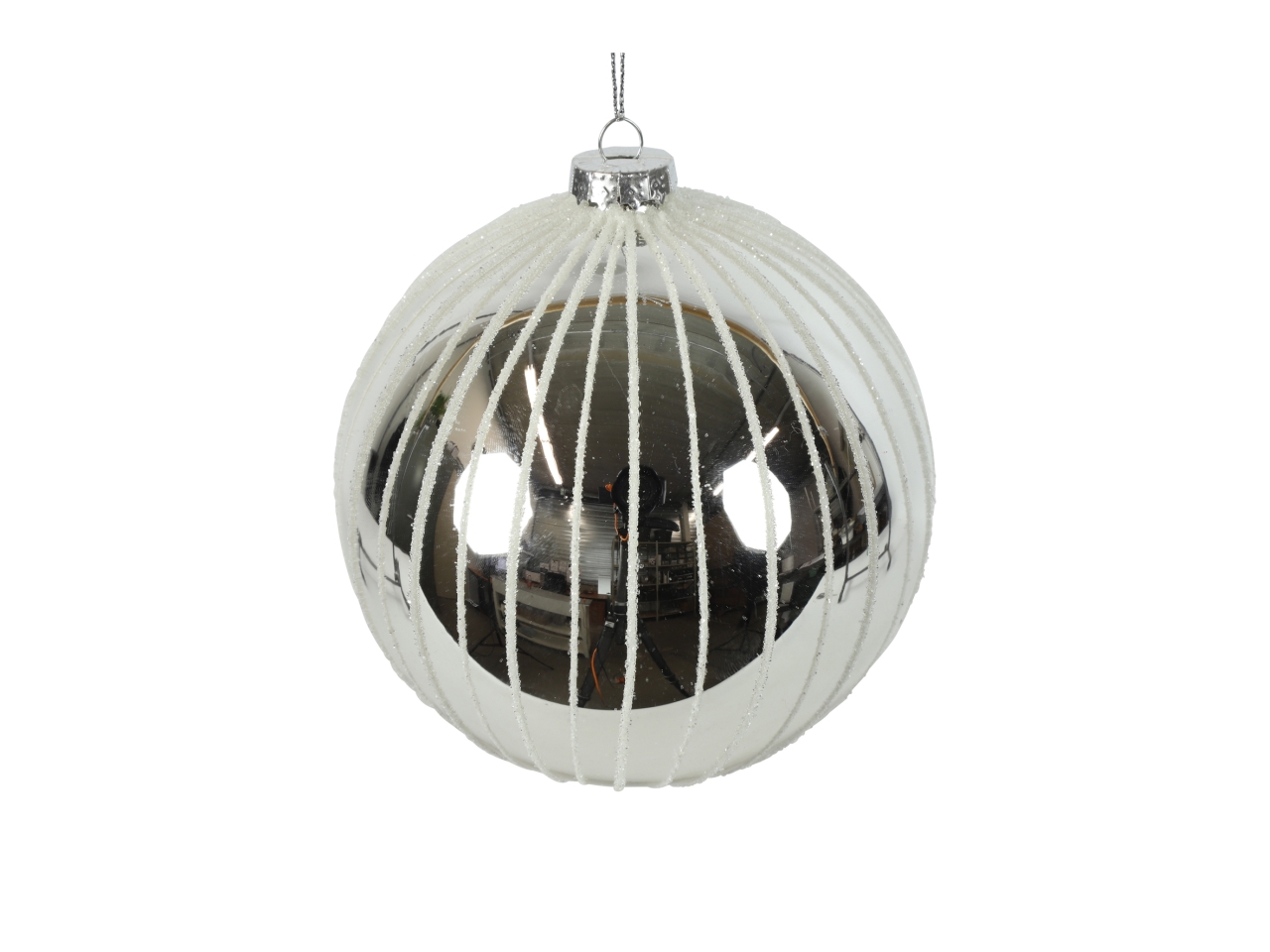 PALLA 15CM ARGENTO/BIANCO 811522