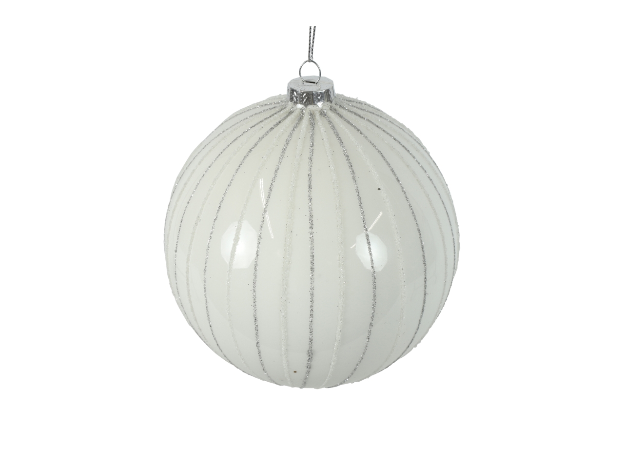 PALLA 12CM BIANCO/ARGENTO 811525
