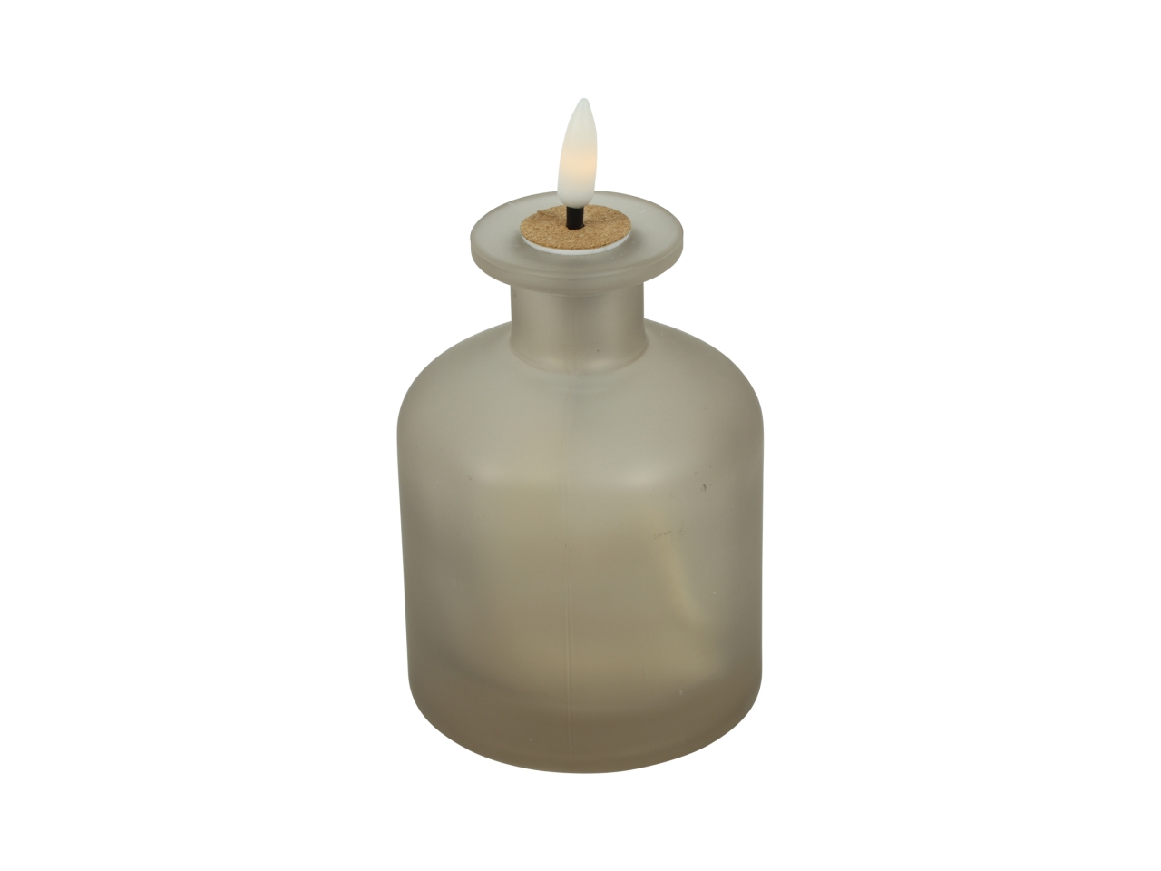 BOTTIGLIA C/TAPPO 8X8X11CM LED GRIGIO 8