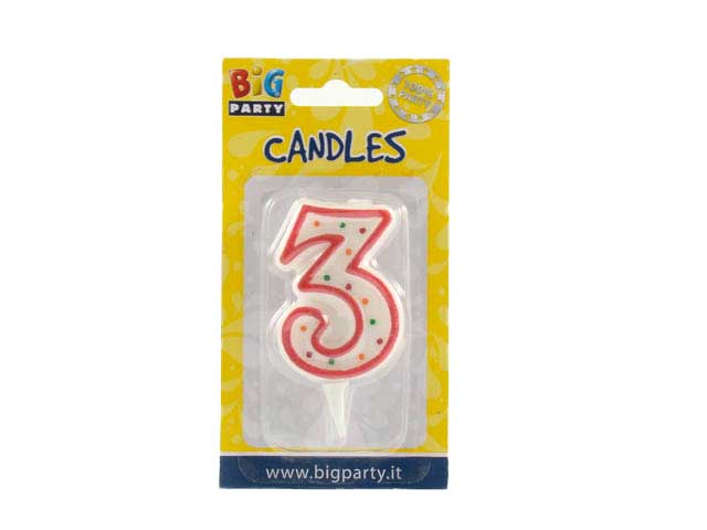 CANDELINA NUMERALE “3” CC06033