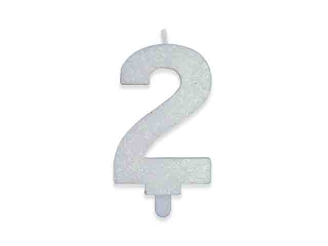 CANDELINA NUMERALE GLITTER N2 73872