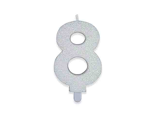 CANDELINA NUMERALE GLITTER N8 73878