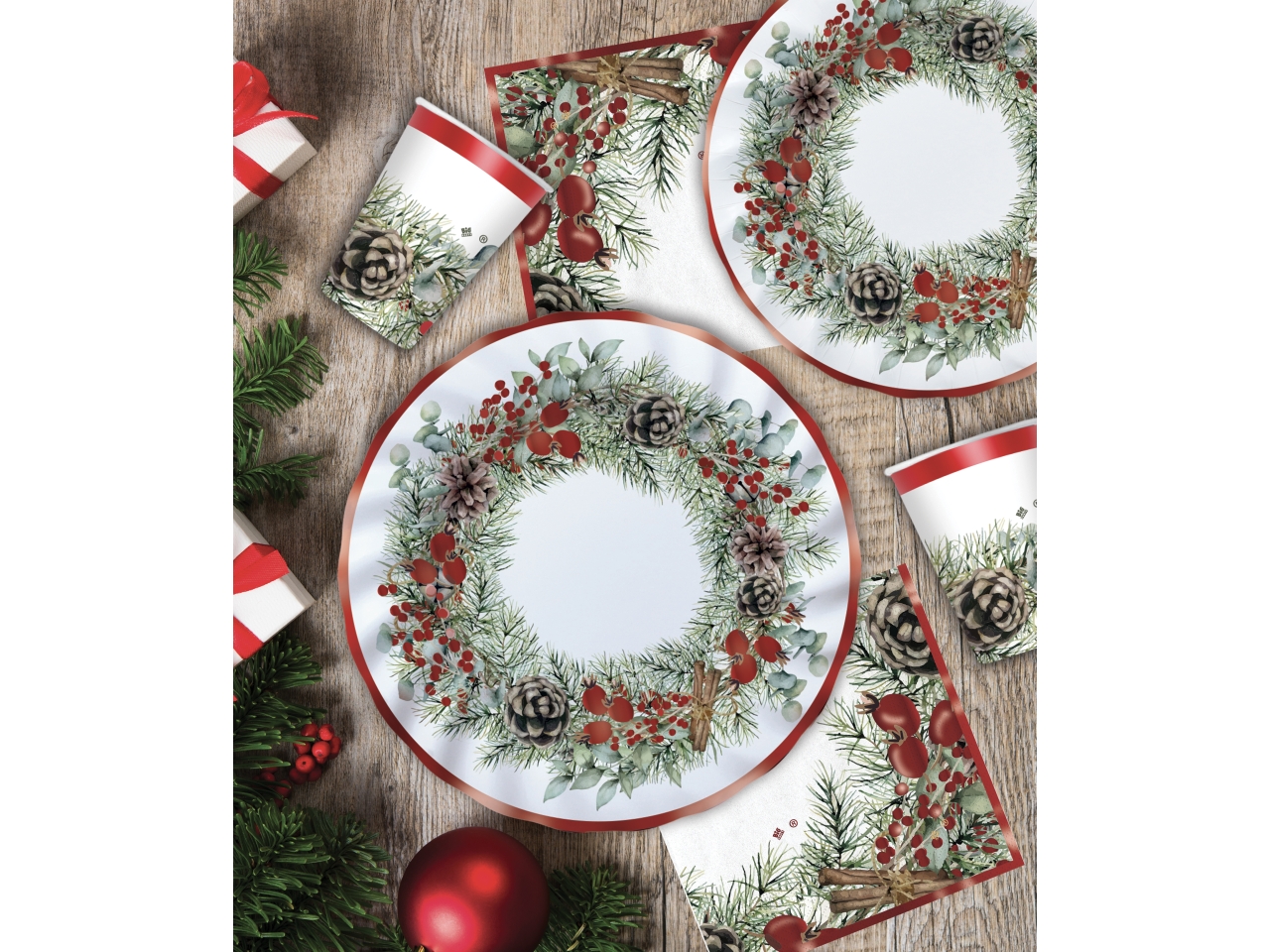 TOVAGLIOLI 33X33CM CHRISTMAS JOY 16PZ 75825