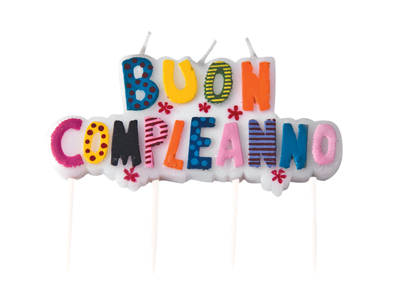 CANDELINA 9X7CM B.COMPLEANNO MIX 73103