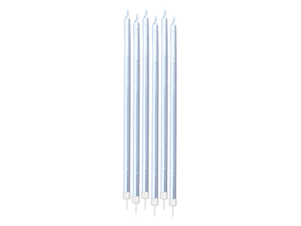 CANDELINE MATITE ARGENTO 15CM 6PZ 73268