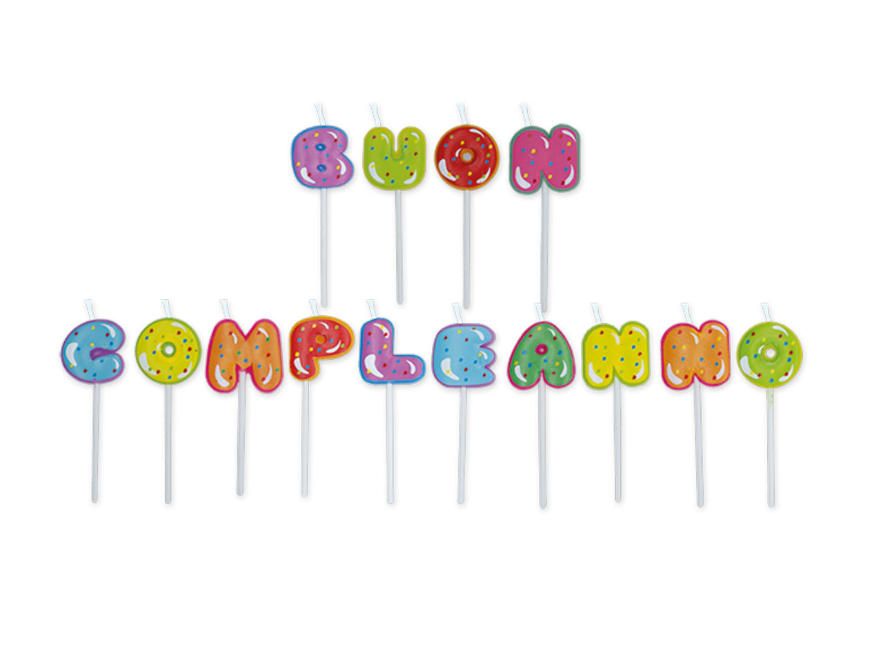 CANDELINE 8CM B.COMPLEANNO CUPCAK 73640