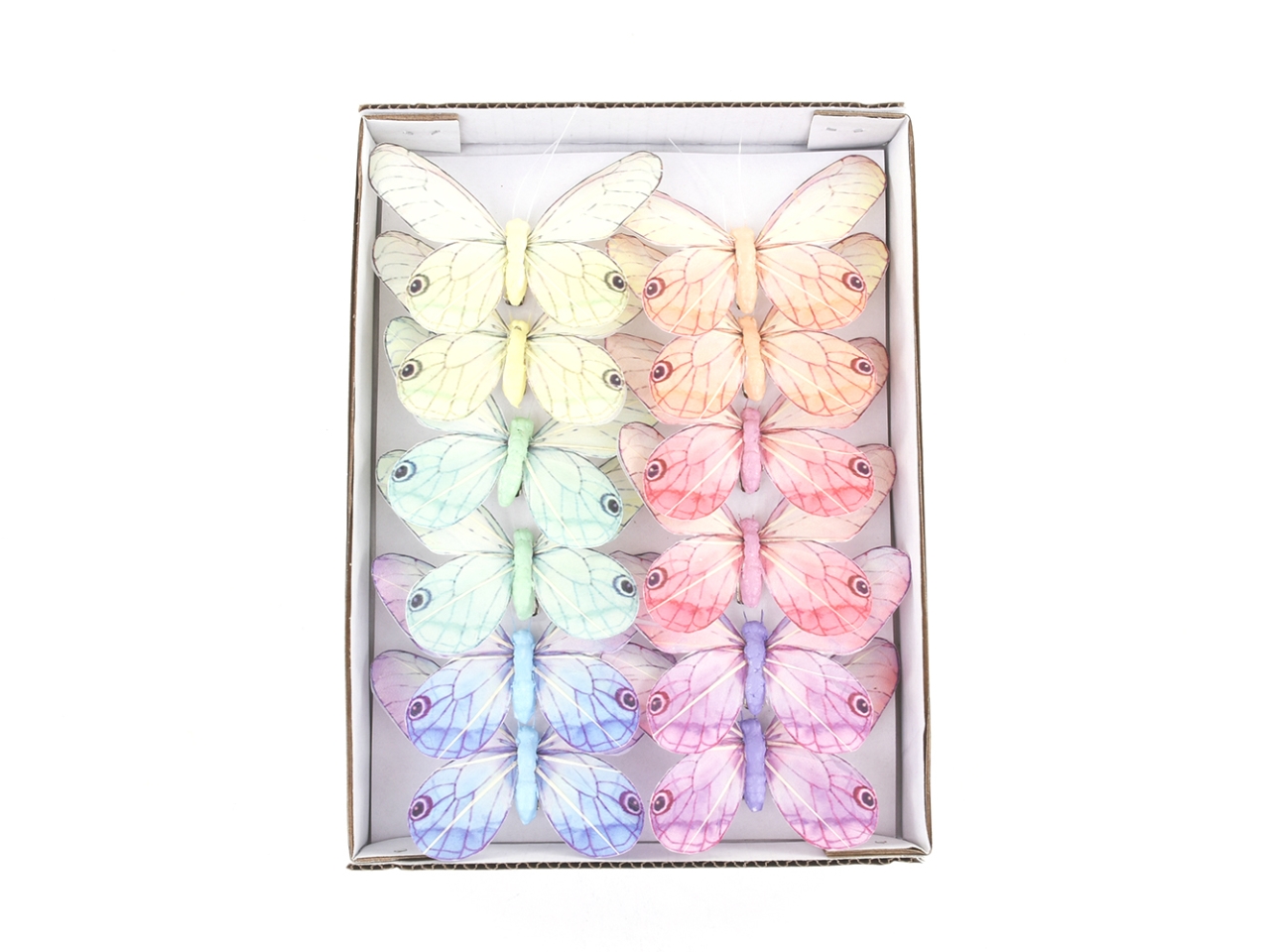 FARFALLA 10CM SU CLIP 12PZ DS 26407