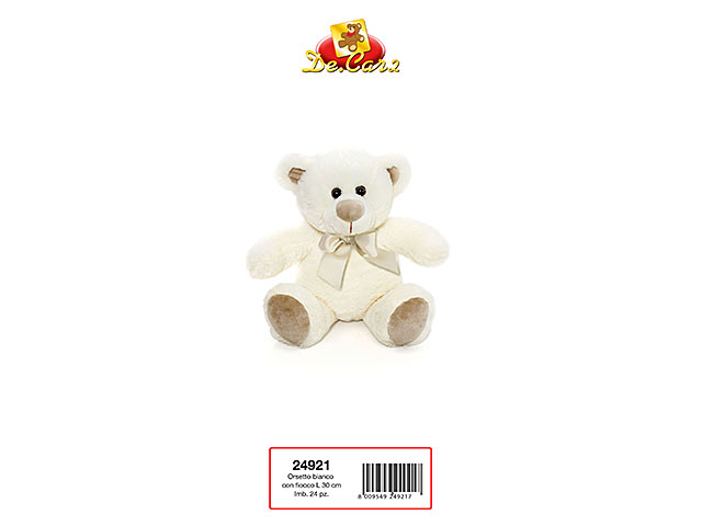 PELUCHE ORSO C/FIOCCO 30cm 24921
