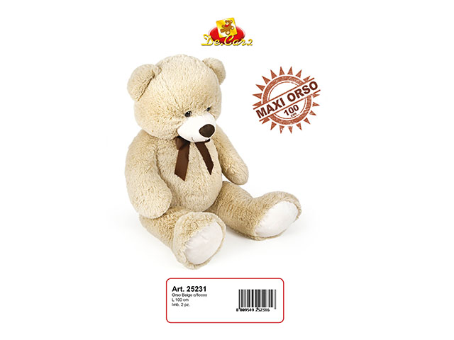 ORSO BEIGE 100CM CON FIOCCO 25231 ORSO BEIGE 100CM CON FIOCCO 25231