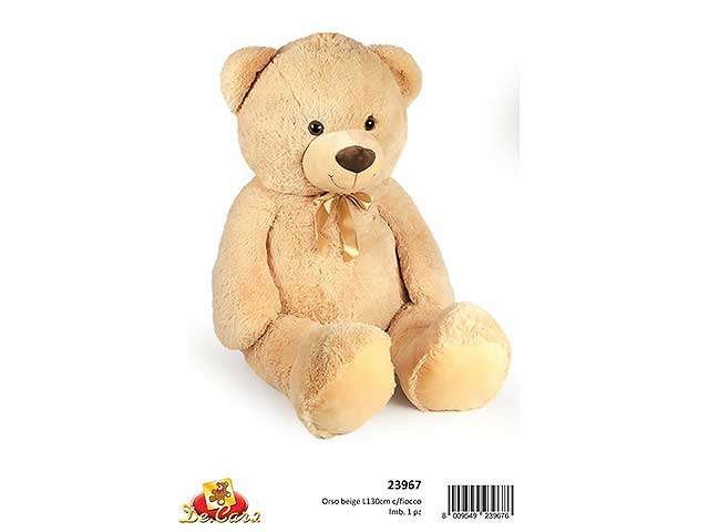 PELUCHE ORSO BEIGE C/FIOCCO 130cm 23967