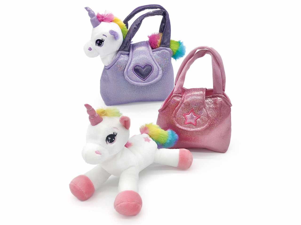 UNICORNO 25CM IN BORSETTA 2 COLOR 25535