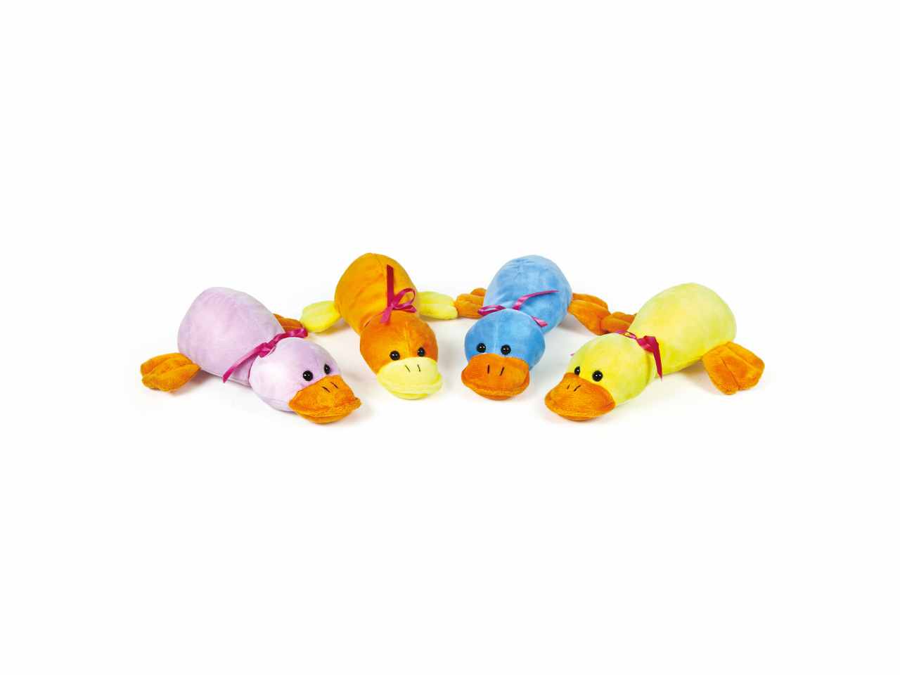 PELUCHE PAPERO STESO CON FIOCCO L 25112