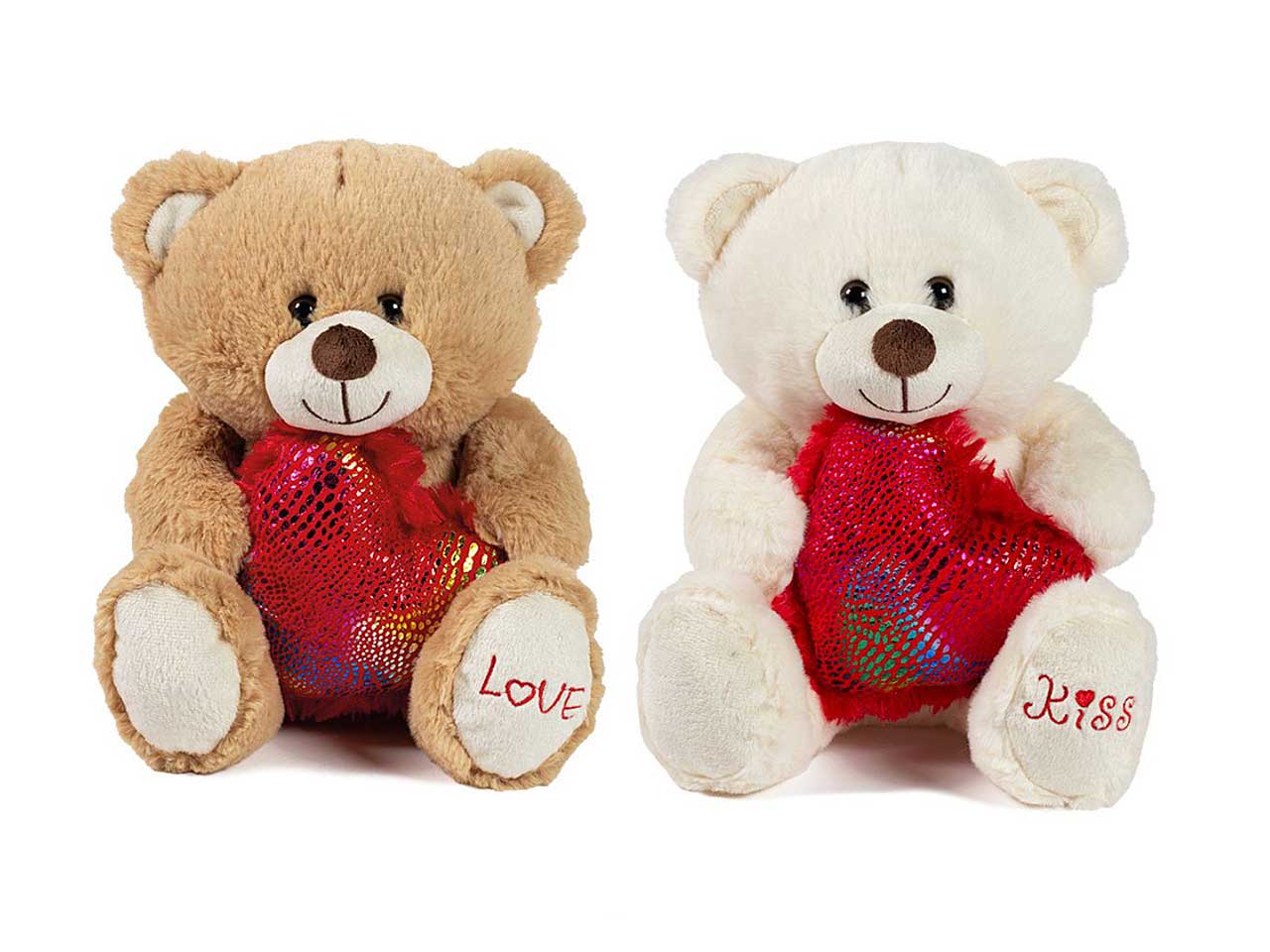 PELUCHE ORSO 24CM C/CUORE 25722