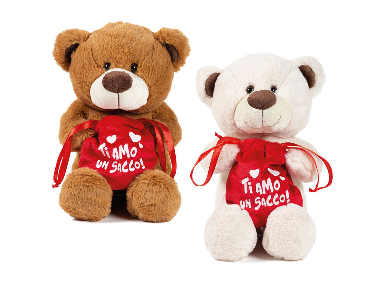 PELUCHE ORSO 25CM C/SACCH. TI AMO 25728