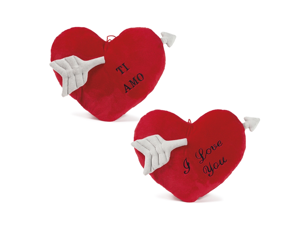 CUSCINO CUORE 30CM CON FRECCIA 25727