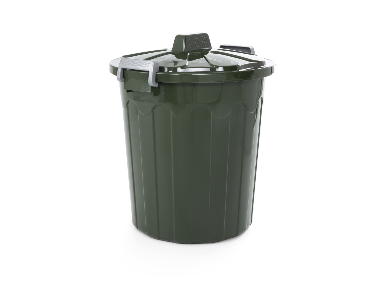 BIDONE C/COPERCHIO 50lt VERDE 7563