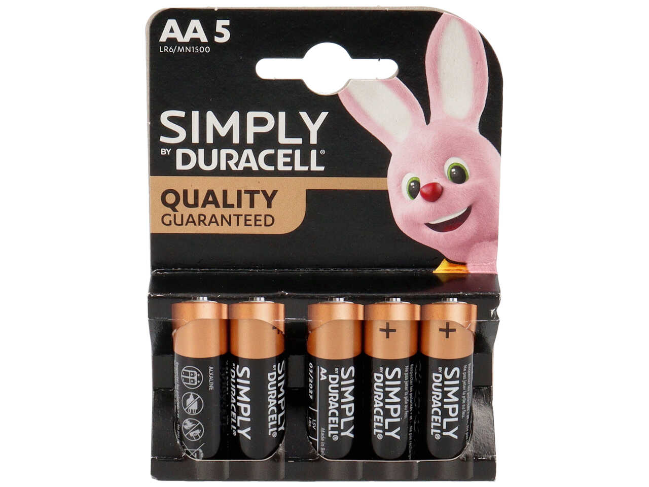 DURACELL SIMPLY PILA STILO 5pz AA 5015029