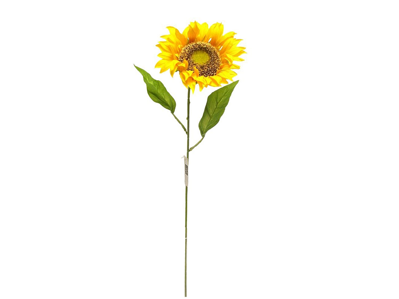 GIRASOLE SINGOLO 69CM GIALLO C/2 FOGLIE 112312
