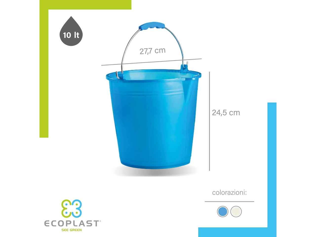 SECCHIO CON BECCO AZZURRO 10Lt S 10 SECCHIO CON BECCO AZZURRO 10Lt S 10